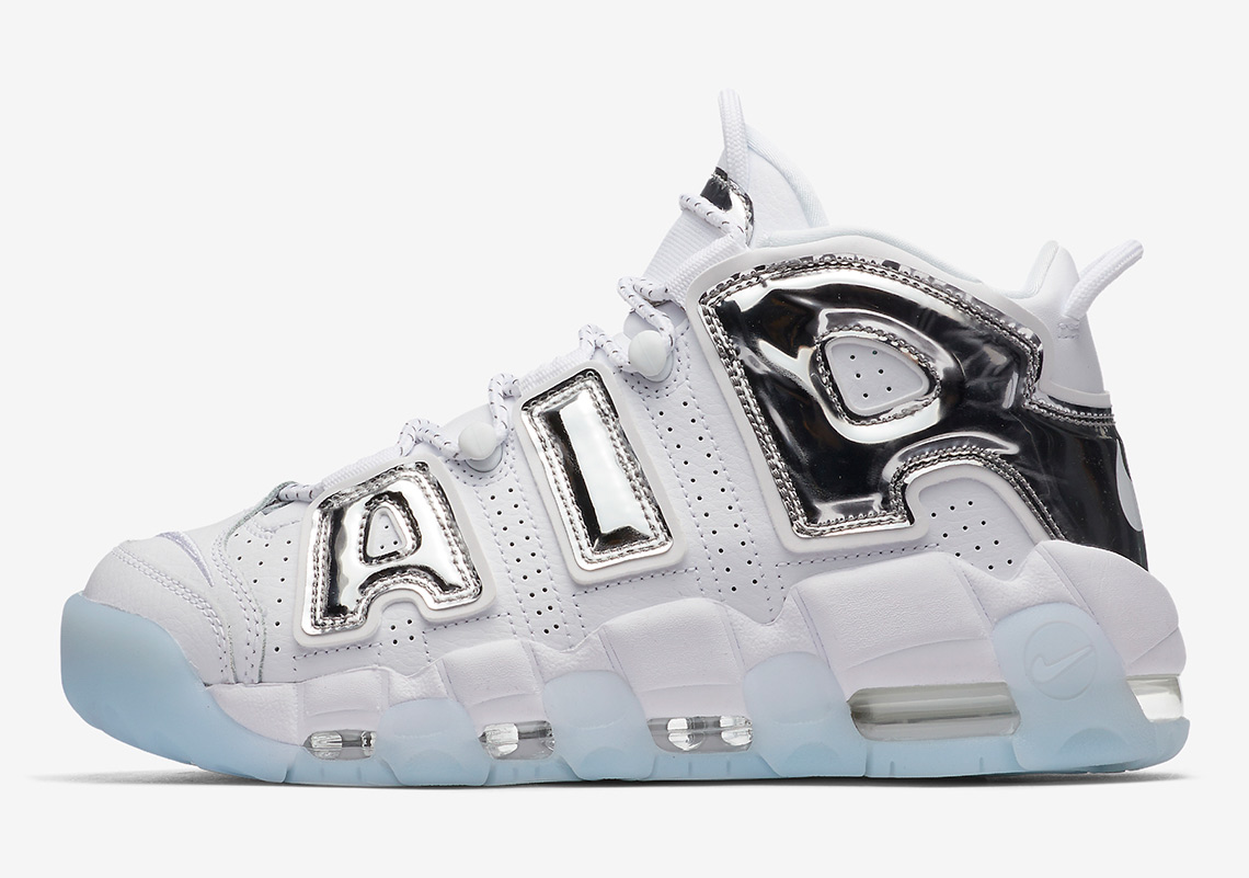 Nike Air More Uptempo White Chrome Blue 