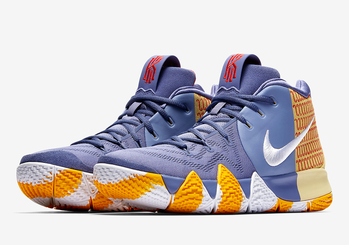 Kyrie 4 hotsell purple and yellow