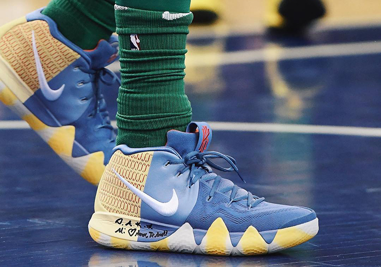 Kyrie Irving Debuts A Nike Kyrie 4 PE In London Game