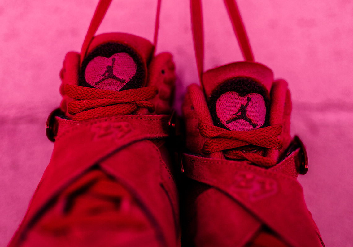 Valentines Day Official Photos of the J Balvin x Air Jordan 2 Retro Red Suede 7