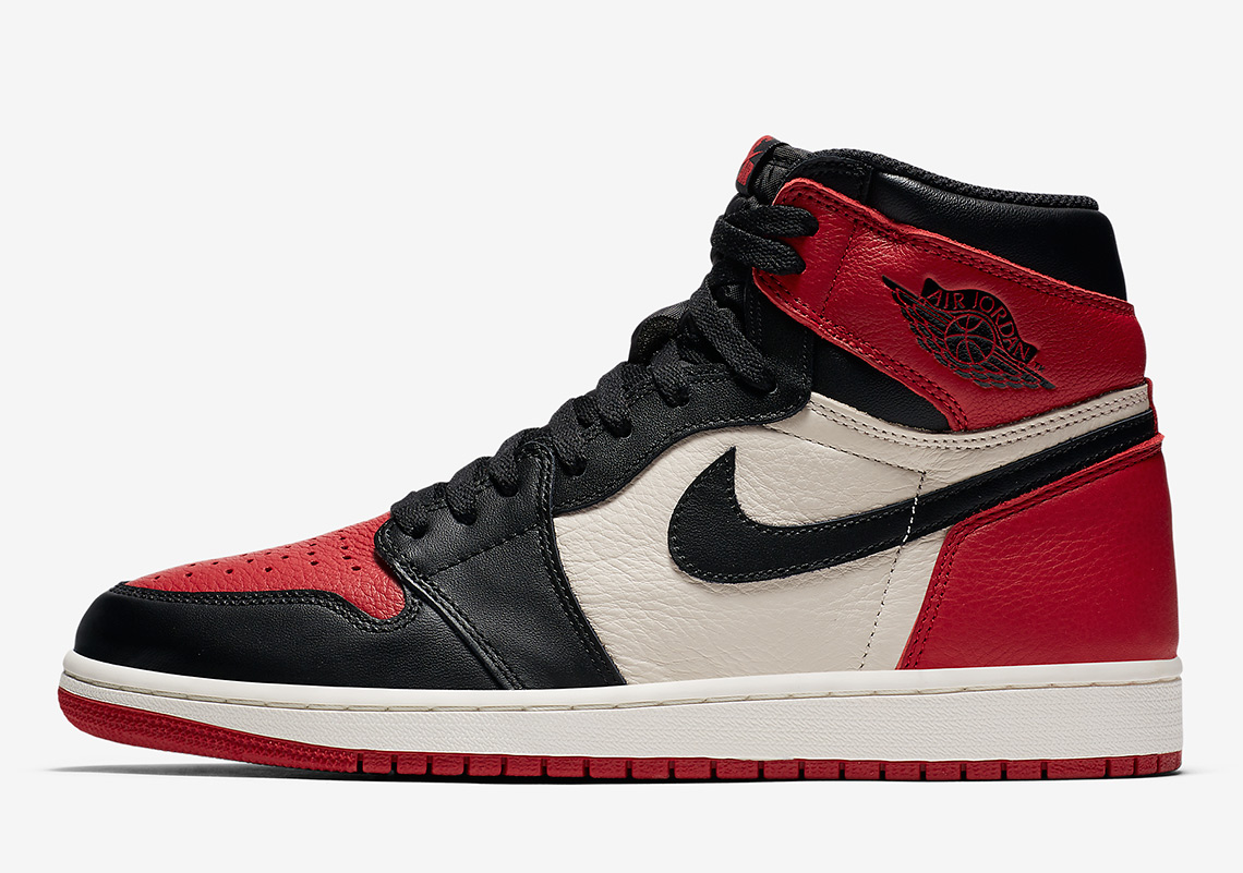 Jordan 1 bred store toe release date