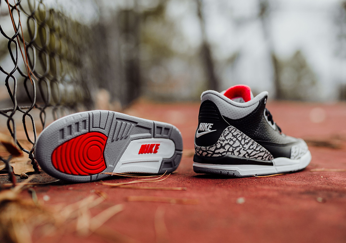 jordan 3 black cement preschool