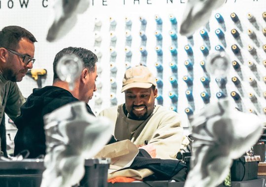 Kanye West Makes Rare Appearance At adidas 747 Warehouse St.