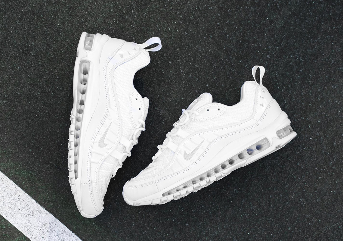 Nike air max 98 triple white pure clearance platinum