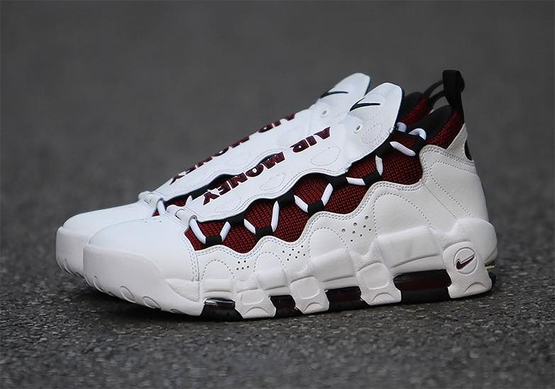 nike air more money white burgundy 2