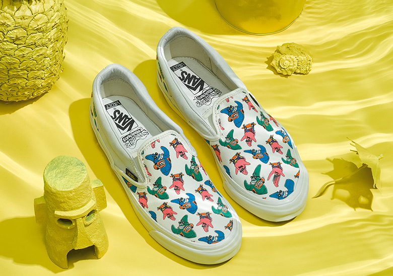 spongebob slip on vans