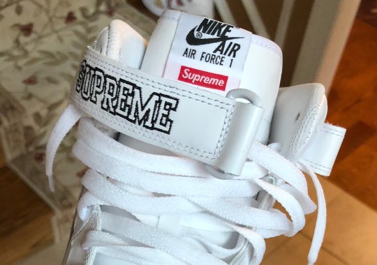 Closer Look At The Supreme x Nike Air Force 1 Mid With NBA Logos