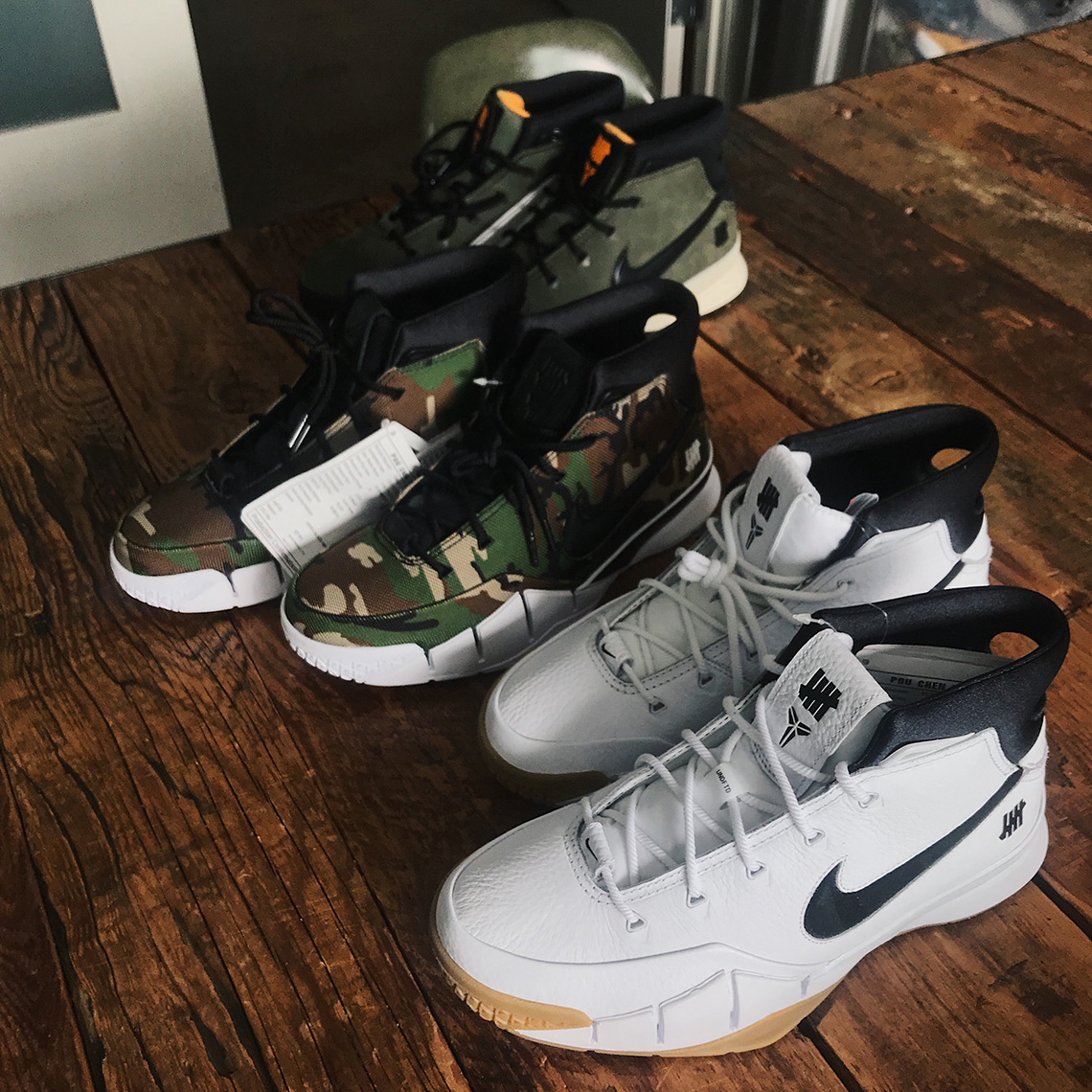UNDEFEATED Nike Zoom Kobe Protro - Camo + White + Olive | SneakerNews.com