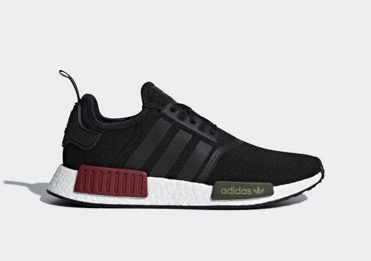 The Classic adidas NMD R1 Arrives With Burgundy And Olive Bumpers