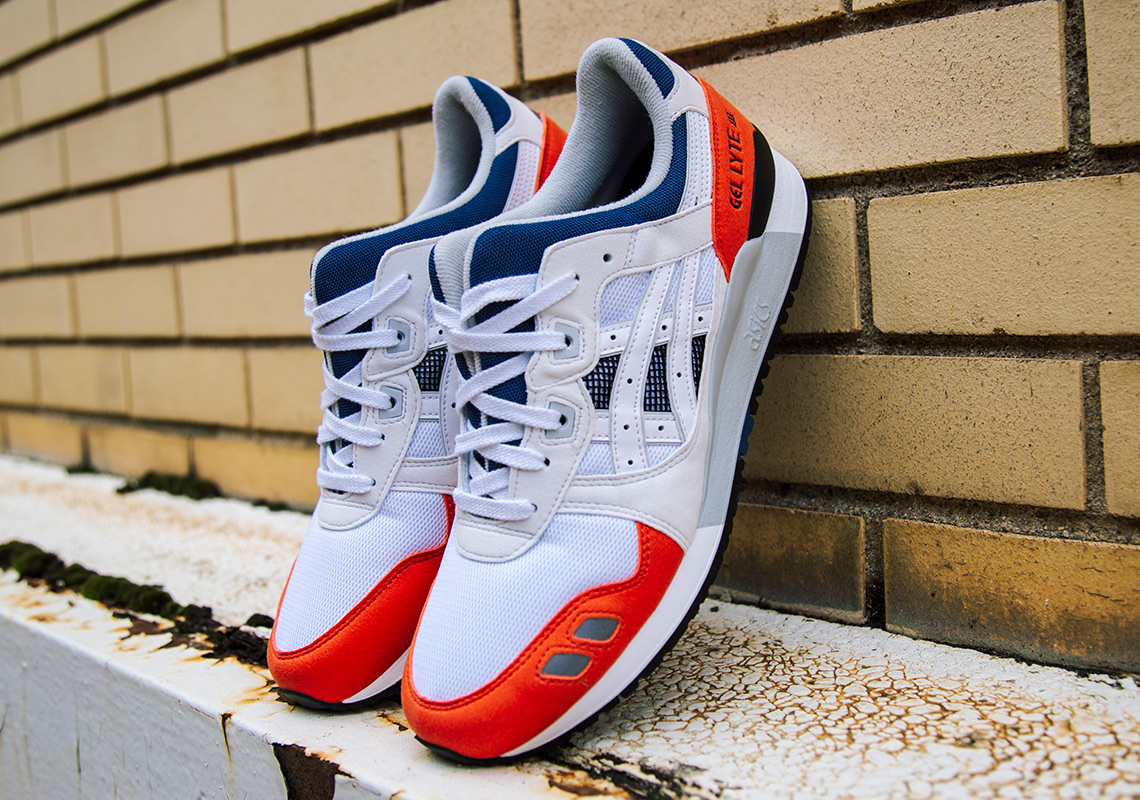 asics gel lyte red white blue