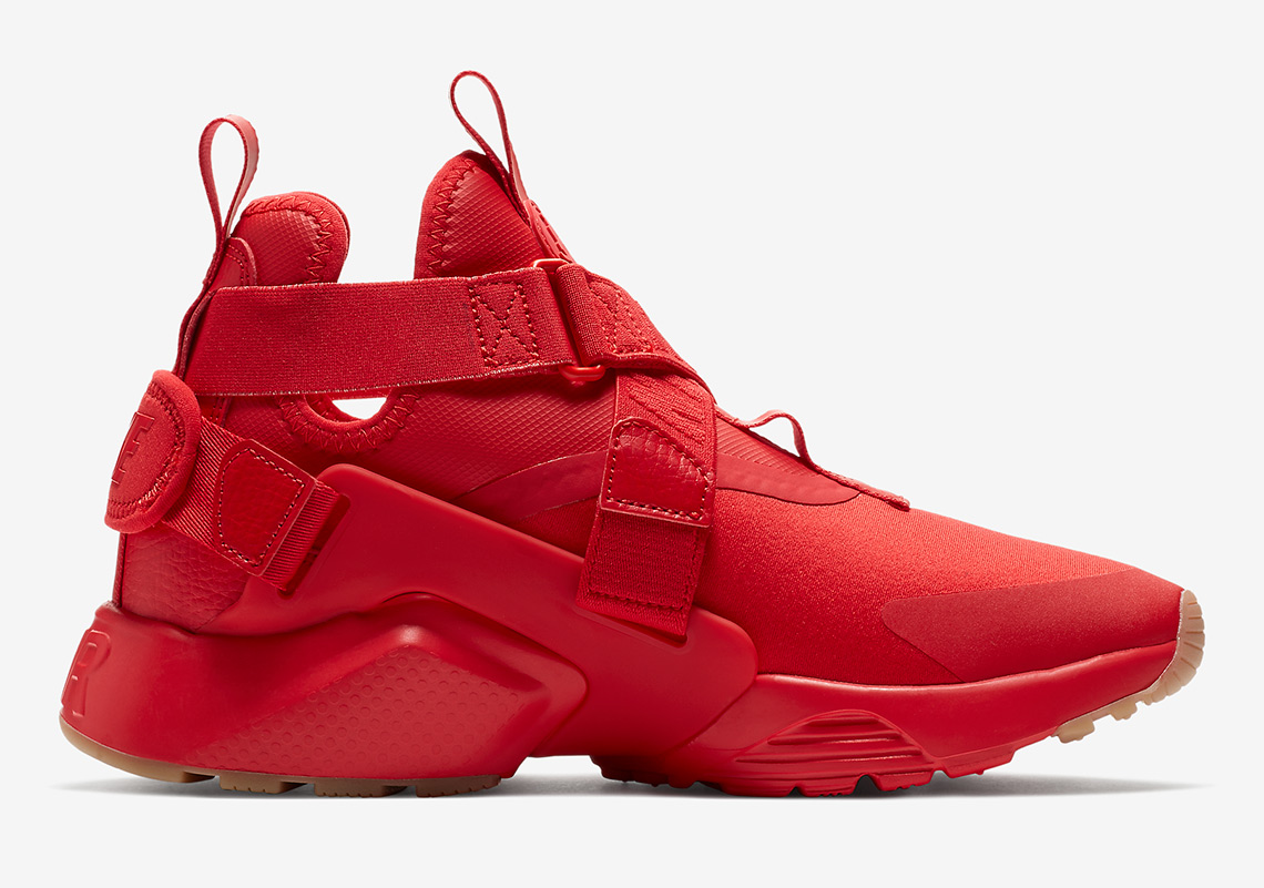 all red huaraches womens