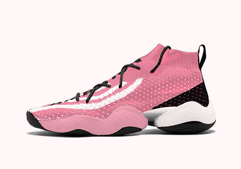 Adidas Crazy BYW Pharrell Ambition | Size 10, Sneaker in Pink/White/Black