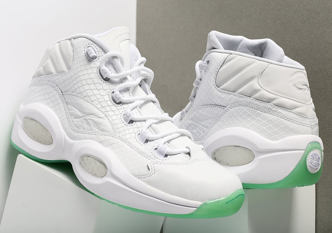 reebok question mid mujer verdes