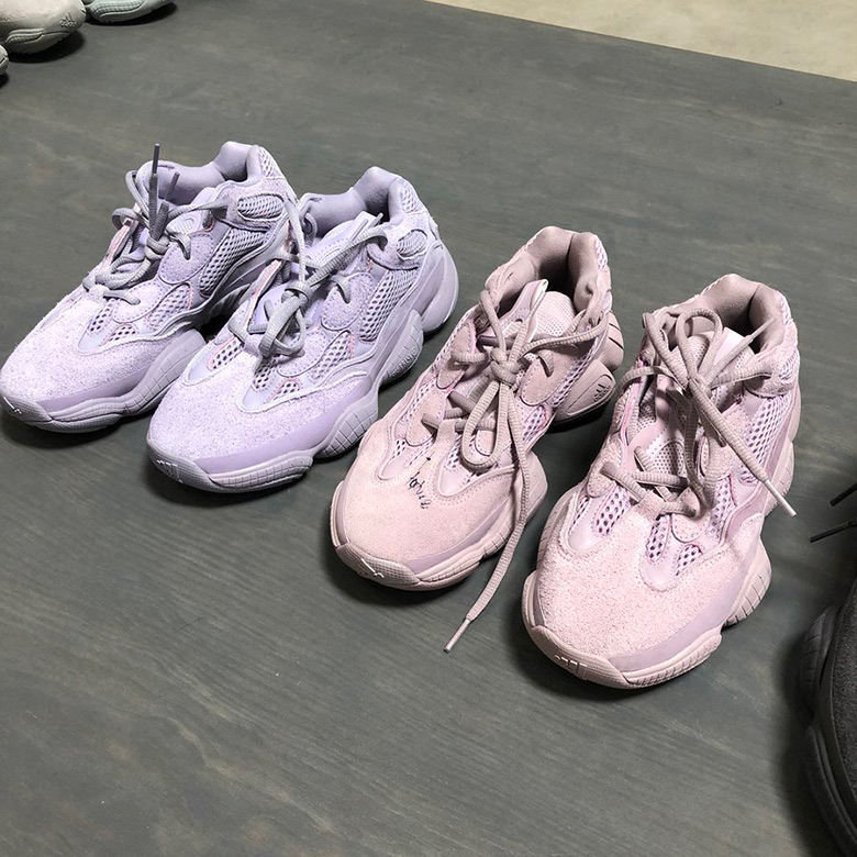 pink and purple yeezys