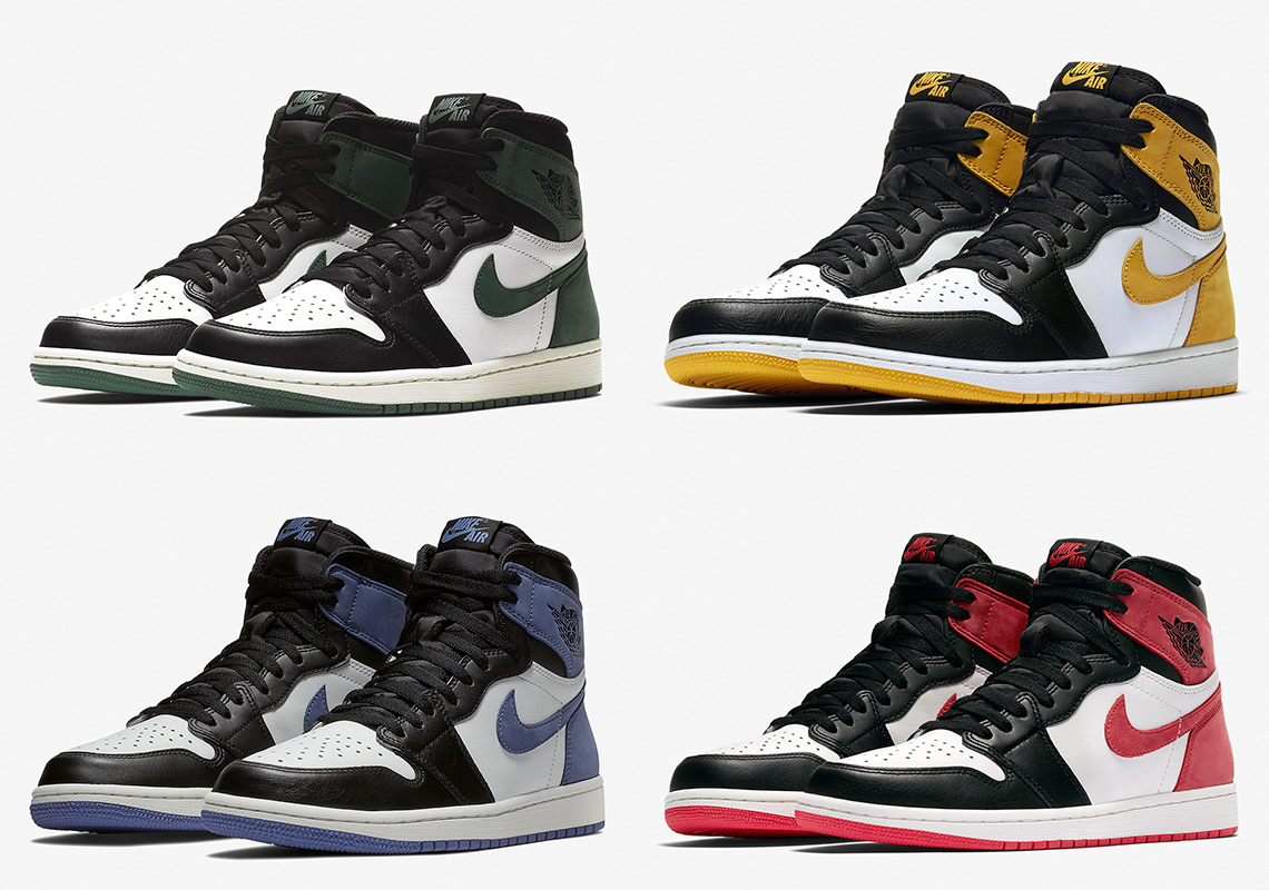 Jordan 1 Clay Green/Blue Moon/Yellow 