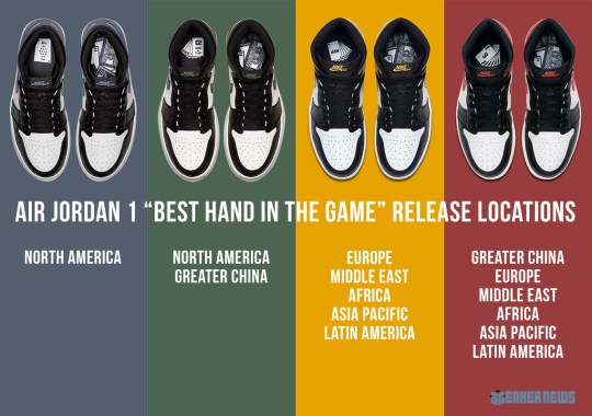 Official Release Locations For The Air Mid jordan 1 “Best Hand In The Game” Collection