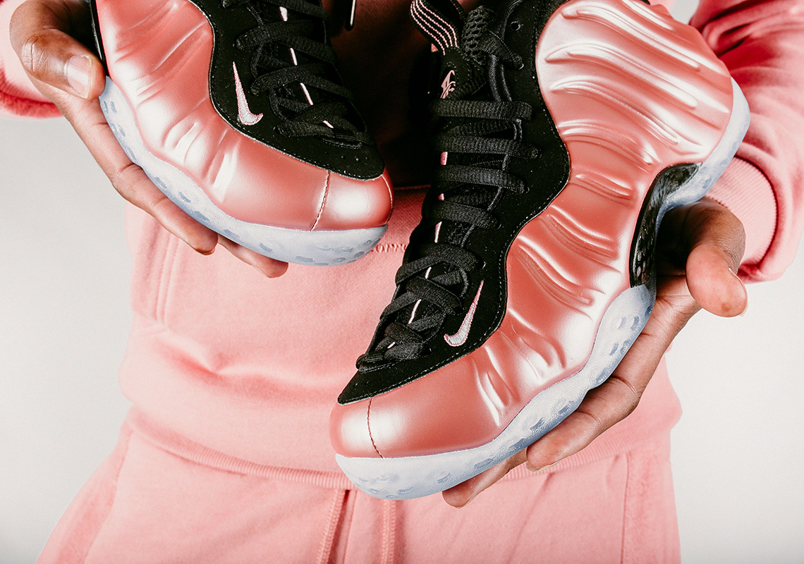 pink and white foamposites