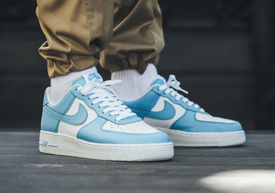 Nike Offers Classic Color-Blocking With The Air Force 1 Low “Blue Gale”