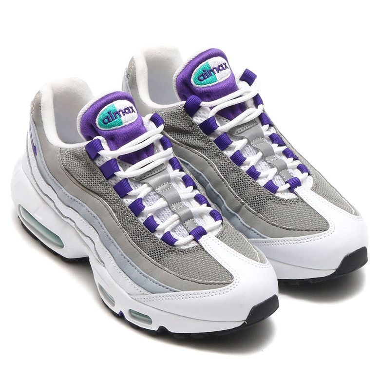 wmns air max 95 white/court purple 