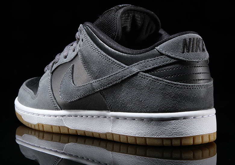 nike sb dunk low dark grey black gum