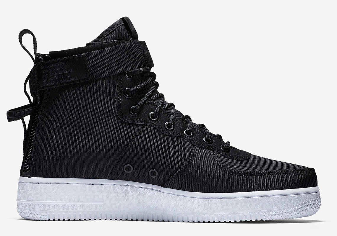 Nike sf af1 mid black nylon store and white