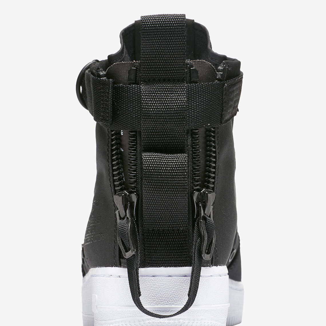 nike sf af1 mid black nylon and white