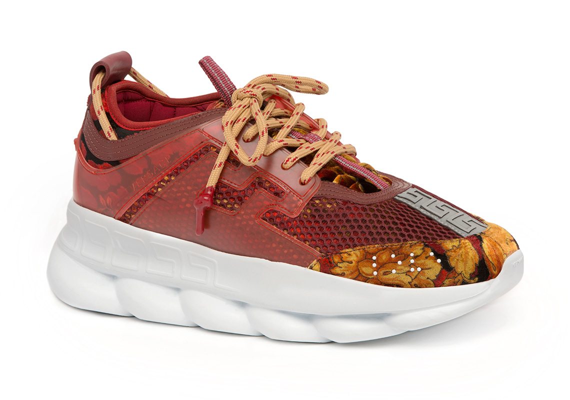 Versace chain clearance reaction burgundy