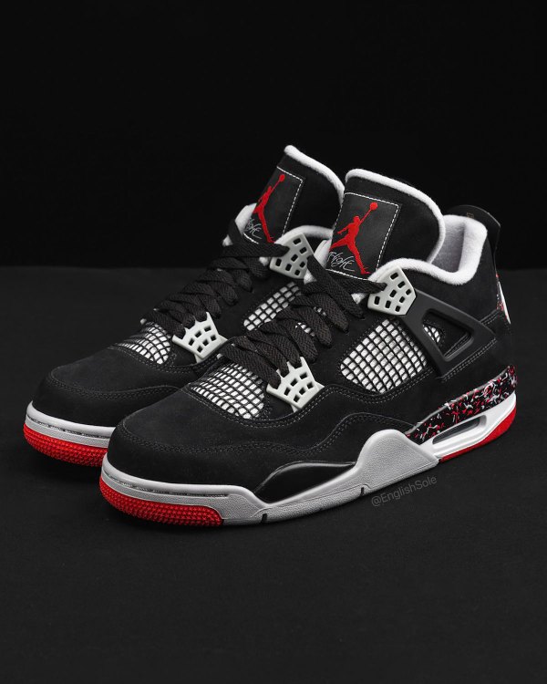 Drake Air Jordan 4 Black Red Splatter | SneakerNews.com