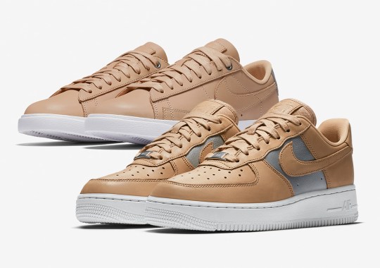 Nike Pairs Tan And Silver On Two Classic Sportswear Models For Women