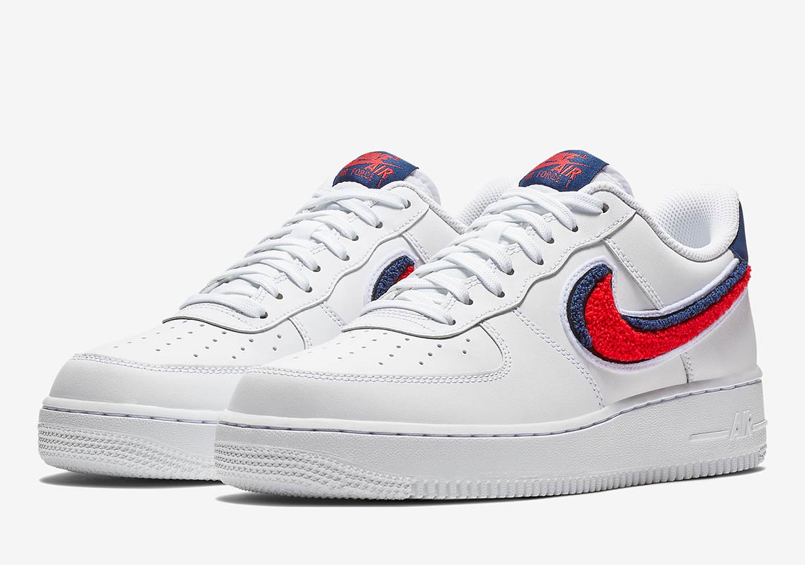 Nike Air Force 1 Low Chenille Swoosh 823511-106 | SneakerNews.com