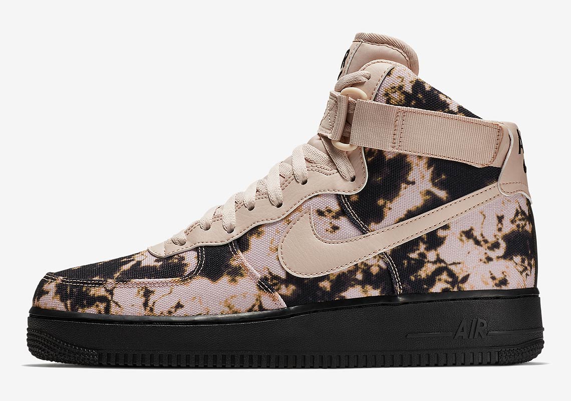 Nike Air Force 1 High $110. Available now at Footaction Color: Particle Beige/Particle Beige-Black-Acid Wash Print
