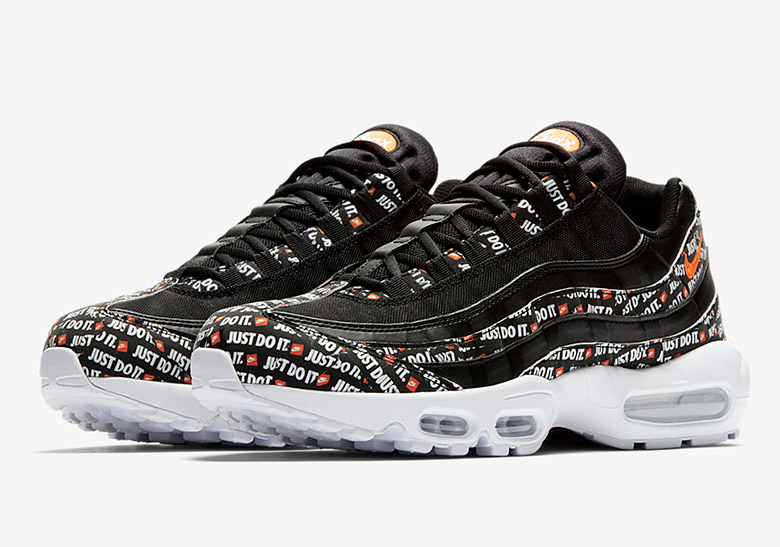 nike just do it white and black newspaper print air max 95