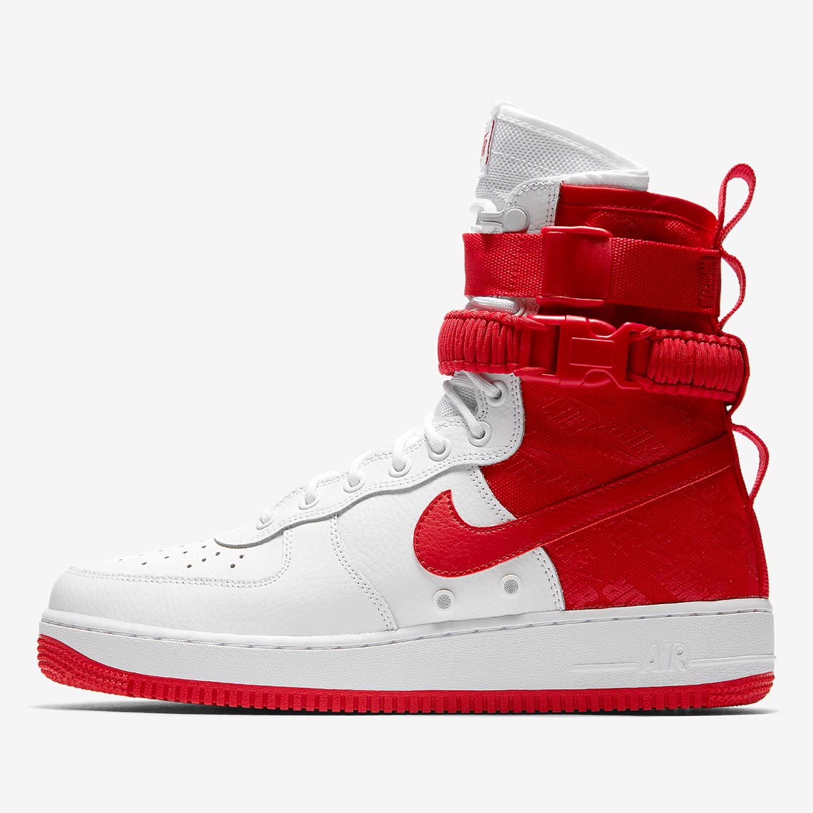 nike sf air force 1 red and white