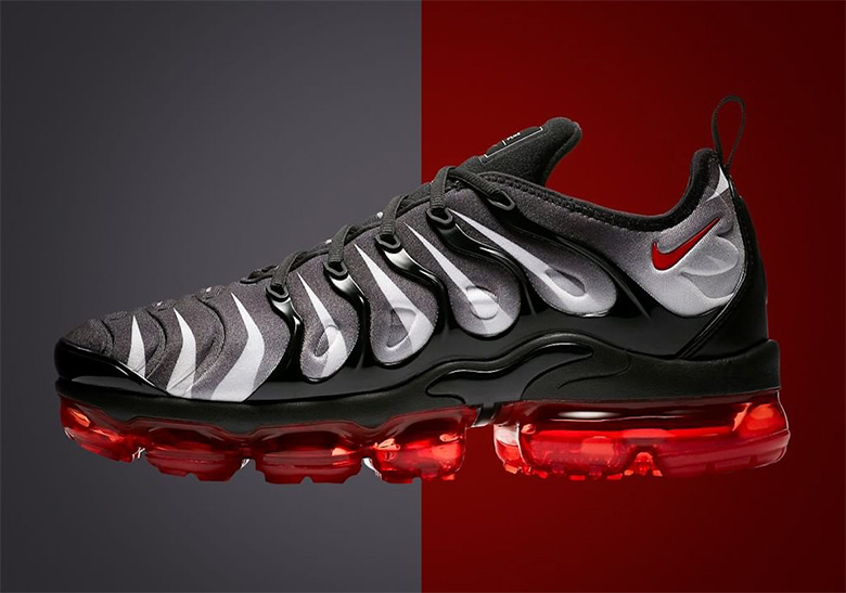 vapormax plus grey and red