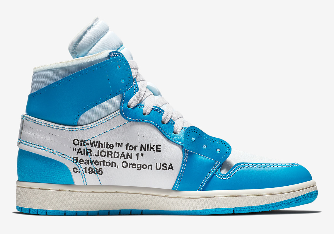 unc off white jordan 1s