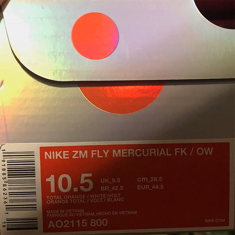Off White Nike Zoom Fly Mercurial Flyknit AO2115-800 | SneakerNews.com