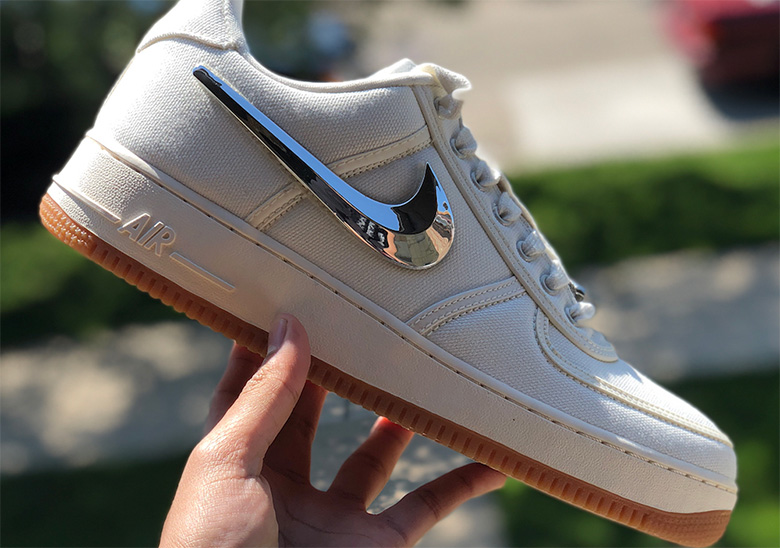 Up Close With The Travis Scott x Nike Air Force 1 In "Sail"