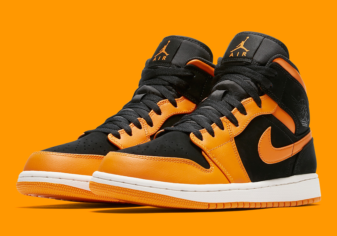 yellow and orange jordan ones