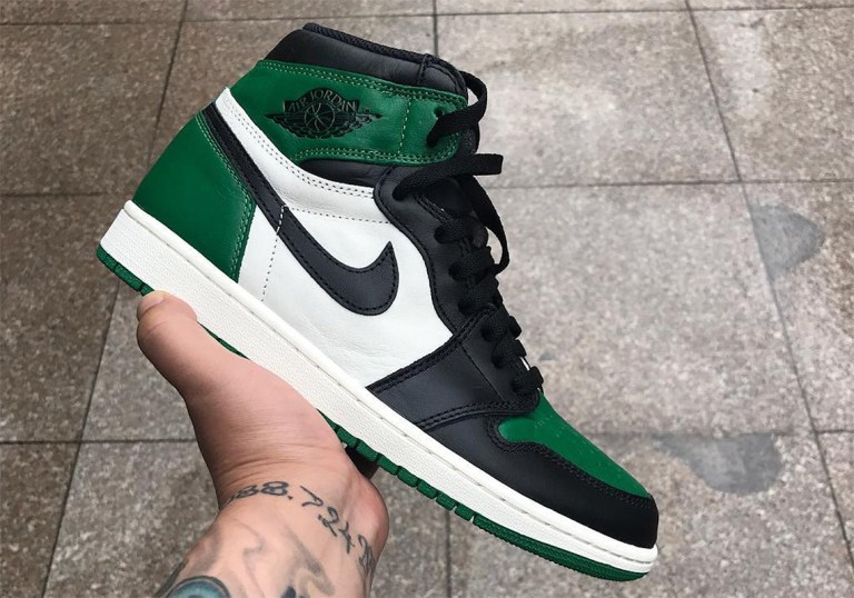2018 Men\'s Air Jordan 1 Retro High OG 555088-302 Pine Green Sail Black Sz 12 NEW 2018 NIKE AIR JORDAN 1 RETRO HIGH OG PINE GREEN 555088  main image 4