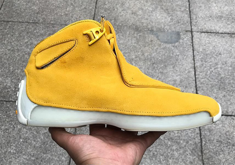 Air Jordan 18 Yellow Suede First Look 