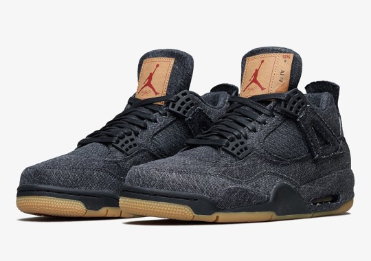 Official Images Of The Levi’s x Air Jordan 4 In Black