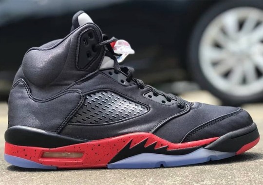 The Air Jordan 5 “Bred” Features Satin Uppers