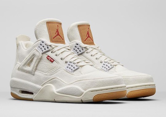 The Levi’s x Air Jordan 4 Is Releasing In White And Black For Adults And Kids
