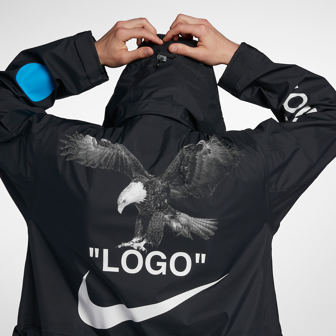 off white nike logo eagle jacket