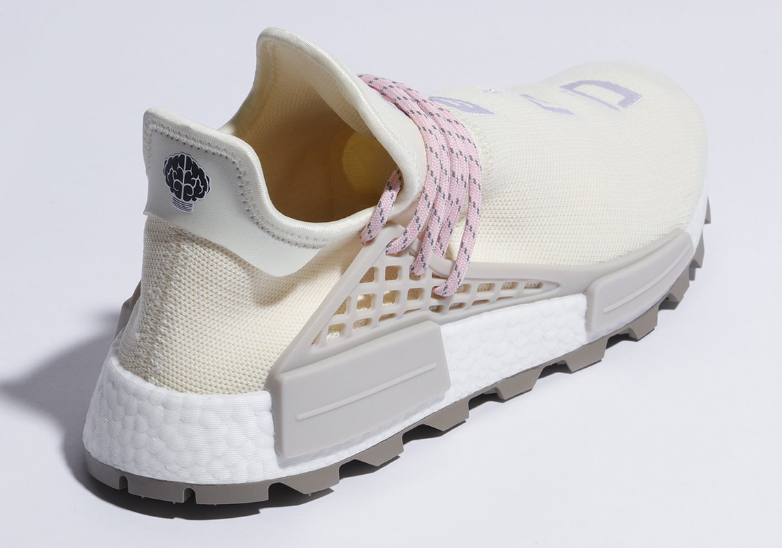 Pharrell adidas NMD Hu NERD Cream White Pink EE8102 | SneakerNews.com