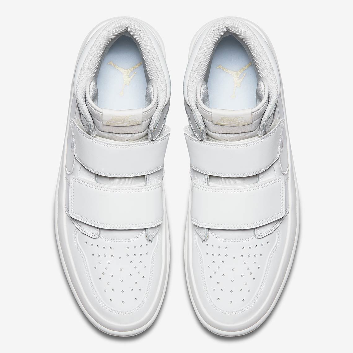 all white jordans with strap
