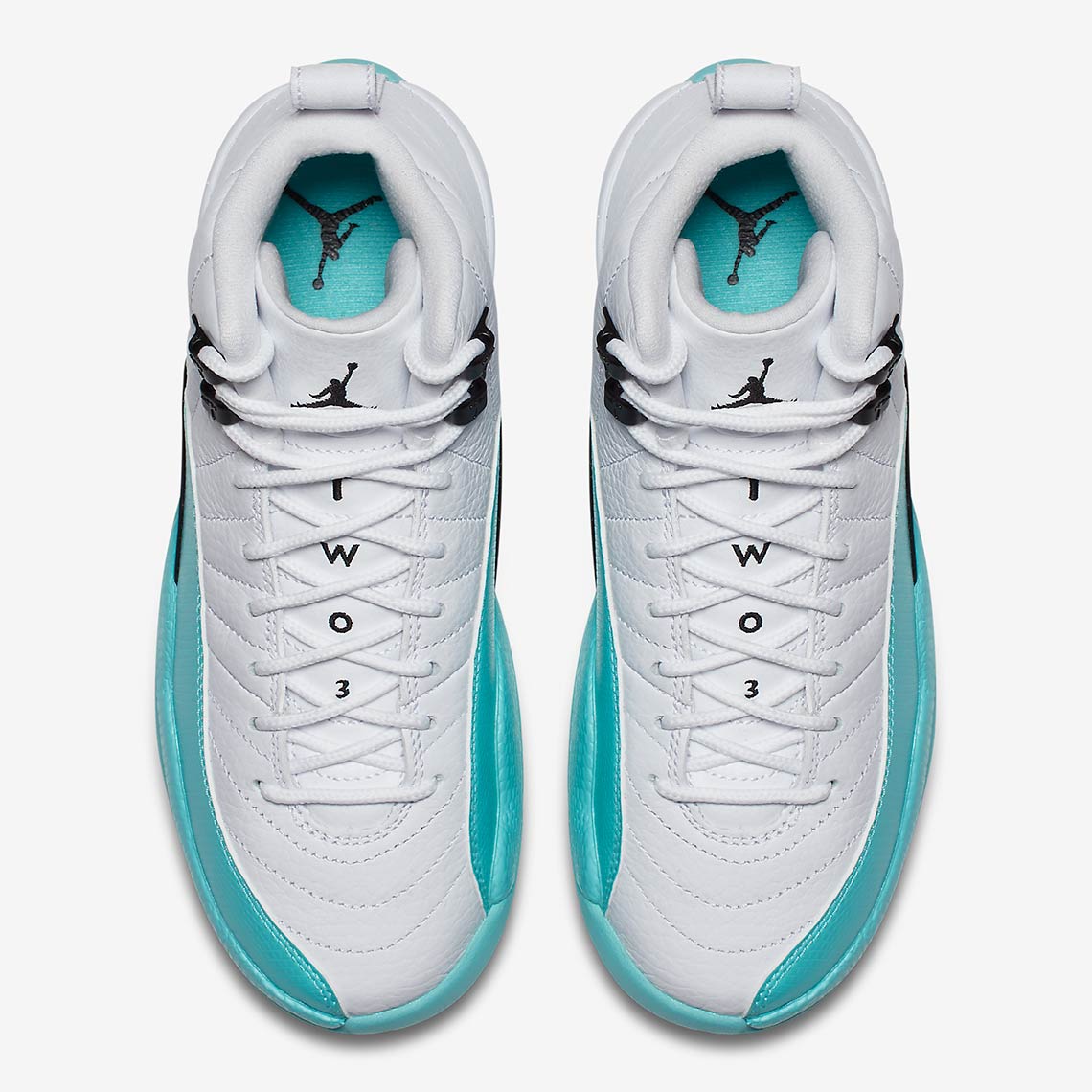 jordan 12 white and aqua