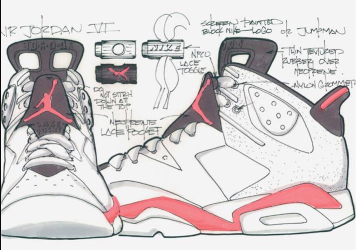 Air Jordan 6 Tinker Hatfield Sketch