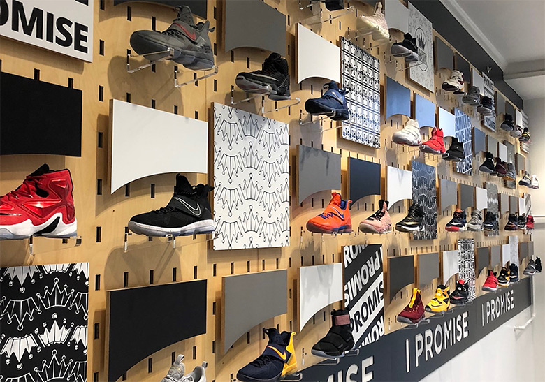 114 Pairs Of LeBron’s Game Worn Shoes Are On Display At His I Promise School