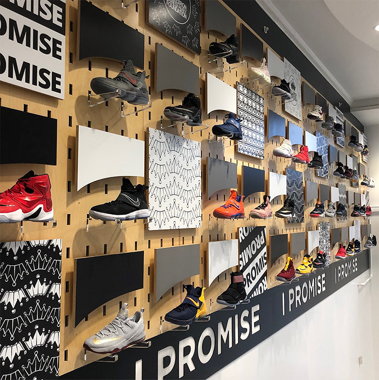 LeBron James I Promise School Shoe Display | SneakerNews.com